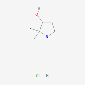 molecular formula C7H16ClNO B2836820 1,2,2-Trimethylpyrrolidin-3-ol hydrochloride CAS No. 2230803-50-4