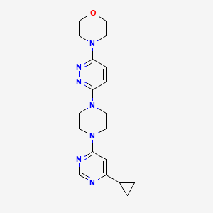 molecular formula C19H25N7O B2836823 4-[6-[4-(6-Cyclopropylpyrimidin-4-yl)piperazin-1-yl]pyridazin-3-yl]morpholine CAS No. 2415531-73-4