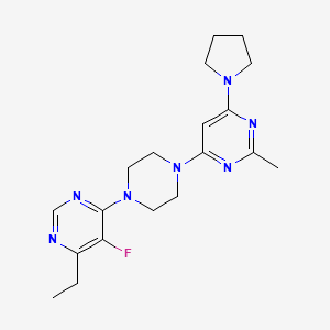 molecular formula C19H26FN7 B2836828 4-[4-(6-Ethyl-5-fluoropyrimidin-4-yl)piperazin-1-yl]-2-methyl-6-(pyrrolidin-1-yl)pyrimidine CAS No. 2415511-58-7