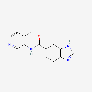 molecular formula C15H18N4O B2836832 2-甲基-N-(4-甲基吡啶-3-基)-4,5,6,7-四氢-1H-苯并[d]咪唑-5-甲酰胺 CAS No. 2034367-44-5