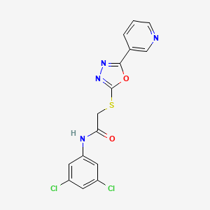 N-(3,5-dichlorophenyl)-2-[(5-pyridin-3-yl-1,3,4-oxadiazol-2-yl)sulfanyl]acetamide