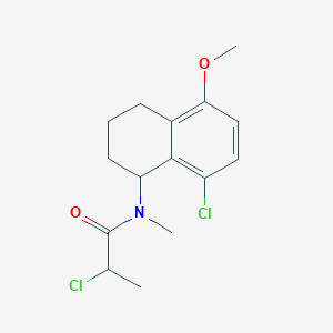 molecular formula C15H19Cl2NO2 B2836835 2-Chloro-N-(8-chloro-5-methoxy-1,2,3,4-tetrahydronaphthalen-1-yl)-N-methylpropanamide CAS No. 2411270-49-8
