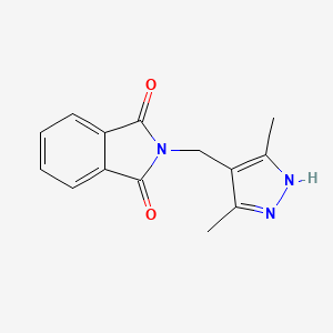 molecular formula C14H13N3O2 B2836843 2-((3,5-Dimethyl-1H-pyrazol-4-yl)methyl)isoindoline-1,3-dione CAS No. 41935-25-5
