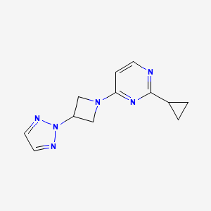 2-Cyclopropyl-4-[3-(triazol-2-yl)azetidin-1-yl]pyrimidine