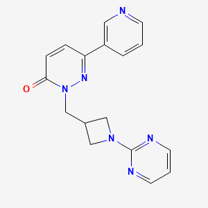 molecular formula C17H16N6O B2836846 6-(吡啶-3-基)-2-{[1-(嘧啶-2-基)氮杂环丁烷-3-基]甲基}-2,3-二氢吡啶并[3,2-c]嘧啶-3-酮 CAS No. 2202117-65-3