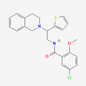 5-chloro-N-(2-(3,4-dihydroisoquinolin-2(1H)-yl)-2-(thiophen-2-yl)ethyl)-2-methoxybenzamide