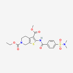 6-ethyl 3-methyl 2-(4-(N,N-dimethylsulfamoyl)benzamido)-4,5-dihydrothieno[2,3-c]pyridine-3,6(7H)-dicarboxylate