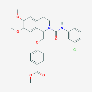 Methyl 4-((2-((3-chlorophenyl)carbamoyl)-6,7-dimethoxy-1,2,3,4-tetrahydroisoquinolin-1-yl)methoxy)benzoate