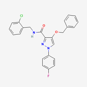 4-(benzyloxy)-N-(2-chlorobenzyl)-1-(4-fluorophenyl)-1H-pyrazole-3-carboxamide