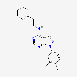 N-(2-(cyclohex-1-en-1-yl)ethyl)-1-(3,4-dimethylphenyl)-1H-pyrazolo[3,4-d]pyrimidin-4-amine