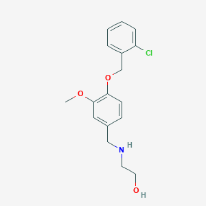 molecular formula C17H20ClNO3 B283687 2-({4-[(2-Chlorobenzyl)oxy]-3-methoxybenzyl}amino)ethanol 