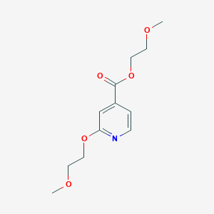 molecular formula C12H17NO5 B2836878 2-甲氧基乙基 2-(2-甲氧基乙氧基)吡啶-4-甲酸酯 CAS No. 1432680-83-5