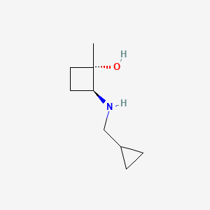 molecular formula C9H17NO B2836890 (1S,2S)-2-((环丙基甲基)氨基)-1-甲基环丁烷-1-醇 CAS No. 2303549-20-2