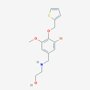 2-{[3-Bromo-5-methoxy-4-(2-thienylmethoxy)benzyl]amino}ethanol