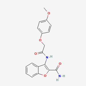 3-(2-(4-Methoxyphenoxy)acetamido)benzofuran-2-carboxamide