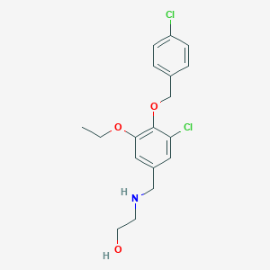 molecular formula C18H21Cl2NO3 B283694 2-({3-Chloro-4-[(4-chlorobenzyl)oxy]-5-ethoxybenzyl}amino)ethanol 