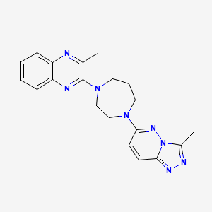 molecular formula C20H22N8 B2836944 2-Methyl-3-[4-(3-methyl-[1,2,4]triazolo[4,3-b]pyridazin-6-yl)-1,4-diazepan-1-yl]quinoxaline CAS No. 2310128-98-2