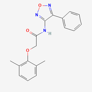 molecular formula C18H17N3O3 B2836945 2-(2,6-二甲基苯氧基)-N-(4-苯基-1,2,5-噁二唑-3-基)乙酰胺 CAS No. 880791-72-0