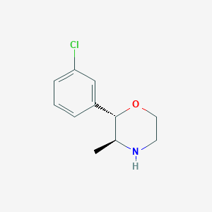 molecular formula C11H14ClNO B2836947 (2S,3S)-2-(3-chlorophenyl)-3-methylmorpholine CAS No. 1969287-87-3
