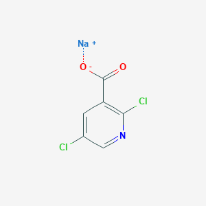 molecular formula C6H2Cl2NNaO2 B2836948 2,5-二氯烟酸钠 CAS No. 2138180-49-9