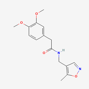 molecular formula C15H18N2O4 B2836951 2-(3,4-dimethoxyphenyl)-N-((5-methylisoxazol-4-yl)methyl)acetamide CAS No. 2034403-91-1