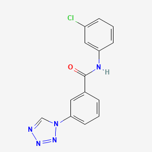 molecular formula C14H10ClN5O B2836978 N-(3-chlorophenyl)-3-(tetrazol-1-yl)benzamide CAS No. 557779-46-1