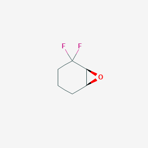 molecular formula C6H8F2O B2836979 (1S,6S)-2,2-二氟-7-氧代-7-氧杂双环[4.1.0]庚烷 CAS No. 2253630-01-0