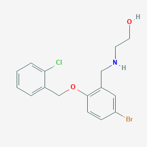 molecular formula C16H17BrClNO2 B283698 2-({5-Bromo-2-[(2-chlorobenzyl)oxy]benzyl}amino)ethanol 