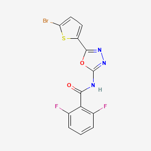 N-(5-(5-bromothiophen-2-yl)-1,3,4-oxadiazol-2-yl)-2,6-difluorobenzamide