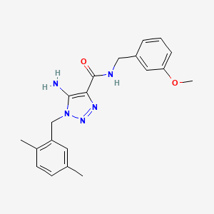 molecular formula C20H23N5O2 B2836985 5-amino-1-(2,5-dimethylbenzyl)-N-(3-methoxybenzyl)-1H-1,2,3-triazole-4-carboxamide CAS No. 899940-51-3