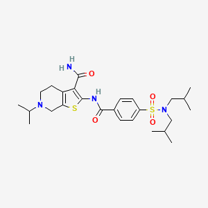 2-({4-[(Diisobutylamino)sulfonyl]benzoyl}amino)-6-isopropyl-4,5,6,7-tetrahydrothieno[2,3-c]pyridine-3-carboxamide