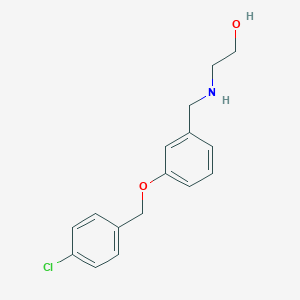 molecular formula C16H18ClNO2 B283700 2-({3-[(4-Chlorobenzyl)oxy]benzyl}amino)ethanol 