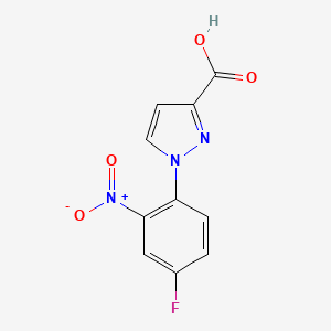 molecular formula C10H6FN3O4 B2837003 1-(4-氟-2-硝基苯基)-1H-吡唑-3-羧酸 CAS No. 1006442-84-7