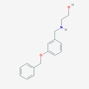 molecular formula C16H19NO2 B283701 2-{[3-(Benzyloxy)benzyl]amino}ethanol 