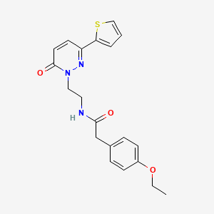 molecular formula C20H21N3O3S B2837018 2-(4-乙氧基苯基)-N-(2-(6-氧代-3-(噻吩-2-基)吡啶并[6H]-1,6-嘧啶-1-基)乙基)乙酰胺 CAS No. 946264-74-0