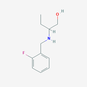 molecular formula C11H16FNO B2837030 2-(2-Fluoro-benzylamino)-butan-1-ol CAS No. 626223-94-7