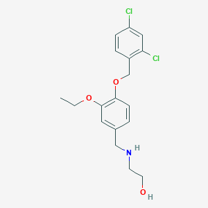 molecular formula C18H21Cl2NO3 B283705 2-({4-[(2,4-Dichlorobenzyl)oxy]-3-ethoxybenzyl}amino)ethanol 
