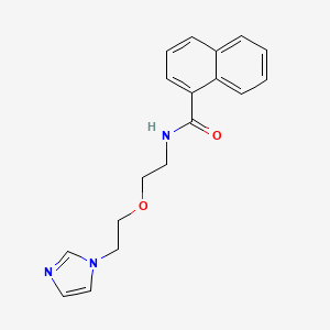 molecular formula C18H19N3O2 B2837059 N-{2-[2-(1H-imidazol-1-yl)ethoxy]ethyl}naphthalene-1-carboxamide CAS No. 2097923-49-2