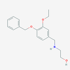 molecular formula C18H23NO3 B283707 2-{[4-(Benzyloxy)-3-ethoxybenzyl]amino}ethanol 