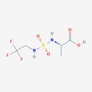 molecular formula C5H9F3N2O4S B2837076 (S)-2-((N-(2,2,2-三氟乙基)磺酰基)氨基)丙酸 CAS No. 1604282-37-2