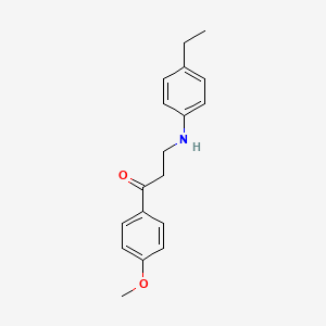 molecular formula C18H21NO2 B2837079 3-(4-乙基苯胺基)-1-(4-甲氧基苯基)-1-丙酮 CAS No. 477320-26-6