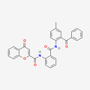 molecular formula C31H22N2O5 B2837089 N-[2-[(2-苯甲酰-4-甲基苯基)氨基甲酰]苯基]-4-酮咔唑-2-羧酰胺 CAS No. 361478-81-1
