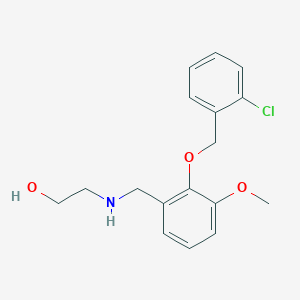 molecular formula C17H20ClNO3 B283709 2-({2-[(2-Chlorobenzyl)oxy]-3-methoxybenzyl}amino)ethanol 