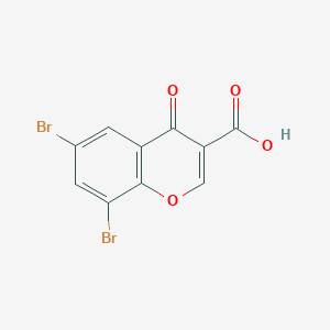 molecular formula C10H4Br2O4 B2837093 6,8-二溴-4-酮咔唑-3-羧酸 CAS No. 76743-82-3