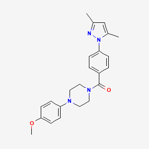 1-[4-(3,5-dimethyl-1H-pyrazol-1-yl)benzoyl]-4-(4-methoxyphenyl)piperazine