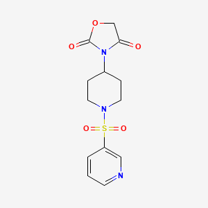 molecular formula C13H15N3O5S B2837112 3-(1-(Pyridin-3-ylsulfonyl)piperidin-4-yl)oxazolidine-2,4-dione CAS No. 2034362-73-5