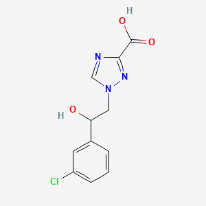 molecular formula C11H10ClN3O3 B2837115 1-[2-(3-chlorophenyl)-2-hydroxyethyl]-1H-1,2,4-triazole-3-carboxylic acid CAS No. 1993176-29-6