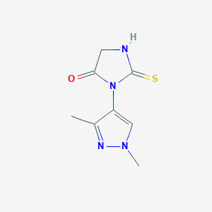 molecular formula C8H10N4OS B2837123 3-(1,3-dimethyl-1H-pyrazol-4-yl)-2-thioxoimidazolidin-4-one CAS No. 1004020-66-9
