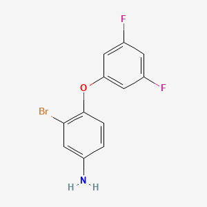 molecular formula C12H8BrF2NO B2837135 4-(3,5-二氟苯氧基)-3-溴苯胺 CAS No. 1483390-41-5