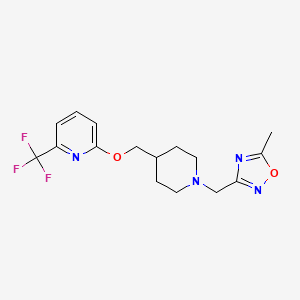2-({1-[(5-Methyl-1,2,4-oxadiazol-3-yl)methyl]piperidin-4-yl}methoxy)-6-(trifluoromethyl)pyridine